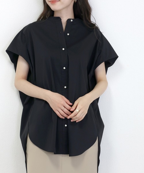 新品 ☆ RIVE DROITE ☆ パールボタンシャツ スタイリングのアクセントになるパール付き】パールボタンシャツ