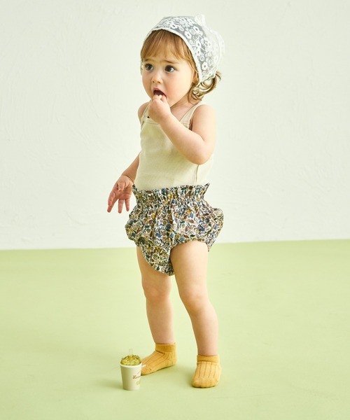 pairmanon（ペアマノン）の「【ベビー】ウエストゴム総柄ブルマ（その他ベビーウェア・キッズ・ブラウン/イエロー/ベージュ・80/70）」の2枚目の写真