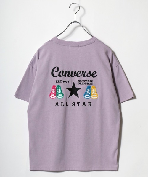 CONVERSE(コンバース)の「CONVERSE(コンバース)ハイカットスニーカーシューズグラフィックTシャツ レディース/刺繍/サガラ刺繍(Tシャツ/カットソー・レディース・ブラック系その他2/ネイビー/オフホワイト/ホワイト系その他3/ホワイト系その他2/ブラック系その他/ホワイト系その他/ブラック/ラベンダー/ピンク/ブラック系その他3・L/M)」の10枚目の写真