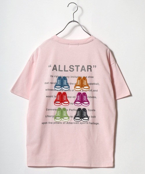 CONVERSE(コンバース)の「CONVERSE(コンバース)ハイカットスニーカーシューズグラフィックTシャツ レディース/刺繍/サガラ刺繍(Tシャツ/カットソー・レディース・ブラック系その他2/ネイビー/オフホワイト/ホワイト系その他3/ホワイト系その他2/ブラック系その他/ホワイト系その他/ブラック/ラベンダー/ピンク/ブラック系その他3・L/M)」の11枚目の写真