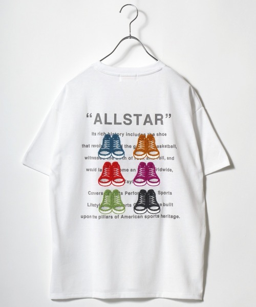 CONVERSE(コンバース)の「CONVERSE(コンバース)ハイカットスニーカーシューズグラフィックTシャツ レディース/刺繍/サガラ刺繍(Tシャツ/カットソー・レディース・ブラック系その他2/ネイビー/オフホワイト/ホワイト系その他3/ホワイト系その他2/ブラック系その他/ホワイト系その他/ブラック/ラベンダー/ピンク/ブラック系その他3・L/M)」の17枚目の写真
