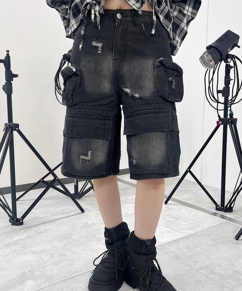 Figments（フィグメンツ）の「マルチカーゴブラストハーフパンツ（その他パンツ・レディース・ブラック・SMALL/MEDIUM/LARGE）」の5枚目の写真