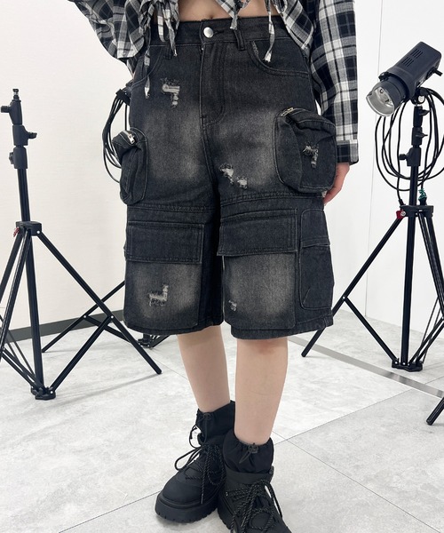 Figments（フィグメンツ）の「マルチカーゴブラストハーフパンツ（その他パンツ・レディース・ブラック・SMALL/MEDIUM/LARGE）」の4枚目の写真