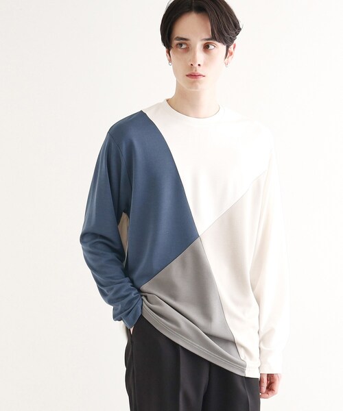 セール】【UV／接触冷感】ナナメ切替アソートロンT（Tシャツ