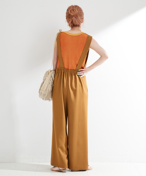 ウォッシャブル / ディープVリーンサロペット（サロペット