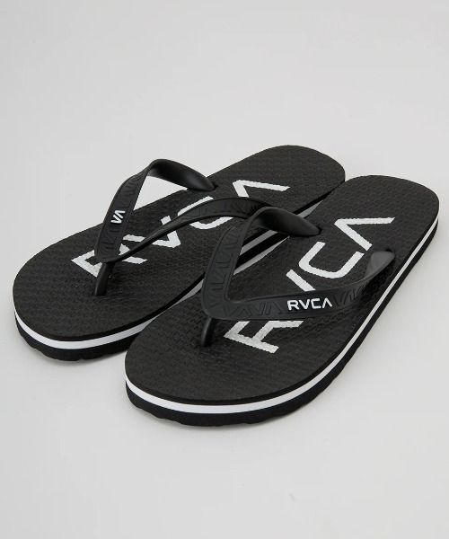 RVCA(ルーカ)の「RVCA レディース TRENCH TOWN SANDALI ビーチサンダル 【2025年春夏モデル】/ルーカロゴビーチサンダル(サンダル・レディース・オフホワイト/ブラック/オレンジ・6/7/5)」の2枚目の写真