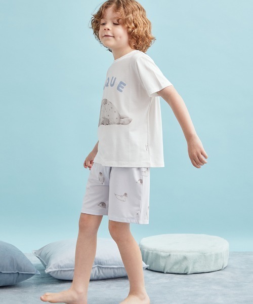 セール】【KIDS】【接触冷感】あざらし柄ショートパンツ（ルーム
