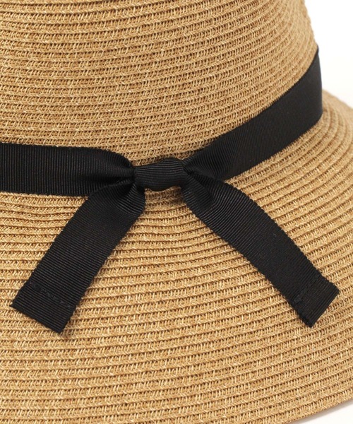 studio CLIP（スタディオクリップ）の「【daily CLIP】odds パッカブルリボンハット（ハット・レディース・ナチュラル/ブラック・FREE）」の13枚目の写真