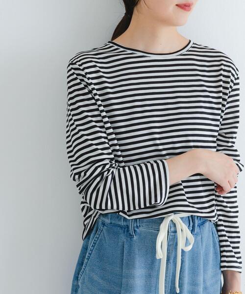 URBAN RESEARCH(アーバンリサーチ)の「テンセルコットンボーダーカットソー(Tシャツ/カットソー・レディース・その他1/その他2・FREE)」の2枚目の写真