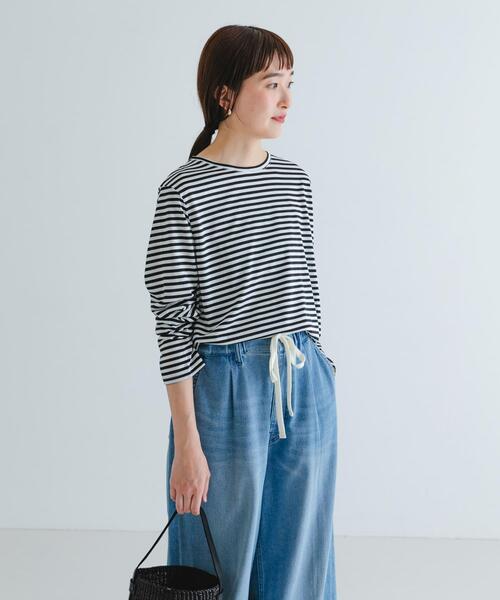 URBAN RESEARCH(アーバンリサーチ)の「テンセルコットンボーダーカットソー(Tシャツ/カットソー・レディース・その他1/その他2・FREE)」の6枚目の写真