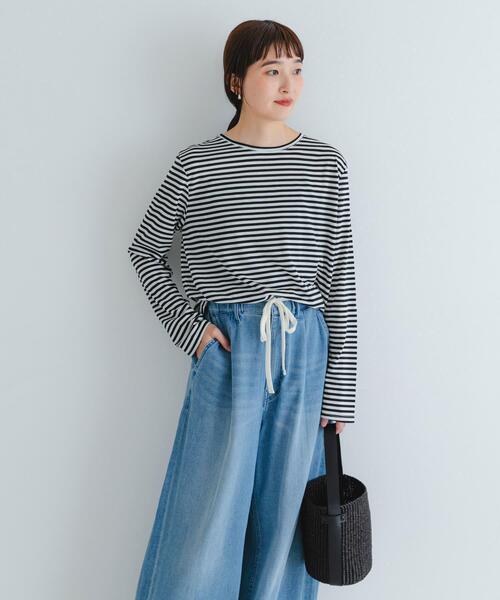 URBAN RESEARCH(アーバンリサーチ)の「テンセルコットンボーダーカットソー(Tシャツ/カットソー・レディース・その他1/その他2・FREE)」の7枚目の写真