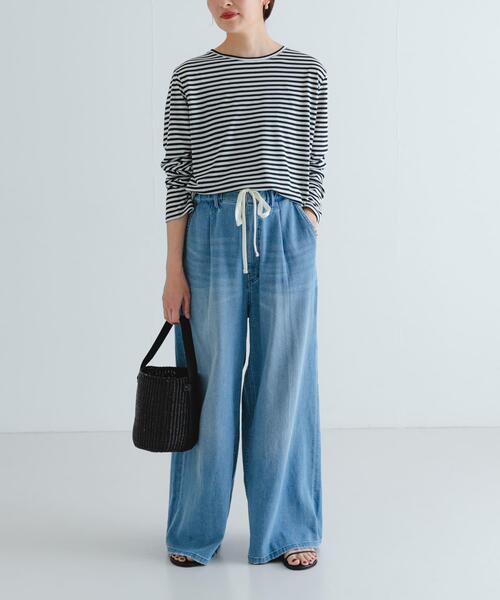 URBAN RESEARCH(アーバンリサーチ)の「テンセルコットンボーダーカットソー(Tシャツ/カットソー・レディース・その他1/その他2・FREE)」の8枚目の写真