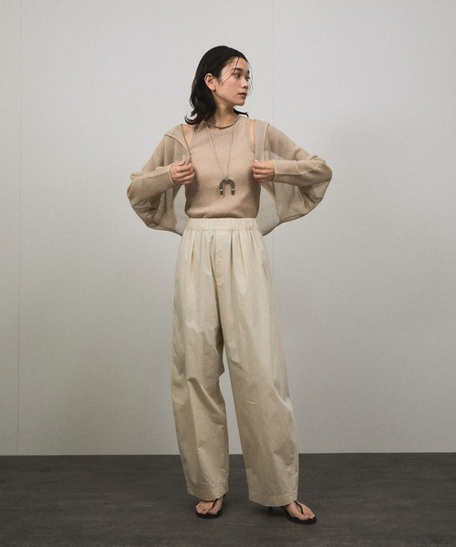 【ブルー系（45）】シアーメッシュフードボレロ SALON adam et ropé(サロン アダム エ ロペ) / シアーメッシュフード