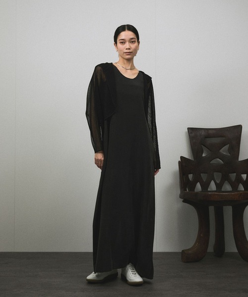 SALON adam et rope'(サロン アダム エ ロペ)の「シアーメッシュフードボレロ(カーディガン/ボレロ・レディース・ブラック/ベージュ/ブルー系その他4・FREE)」の16枚目の写真