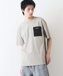【RAGGED MOUNTAIN:ラギットマウンテン】布帛ポケット付 Tシャツ 半袖 オーバーサイズ