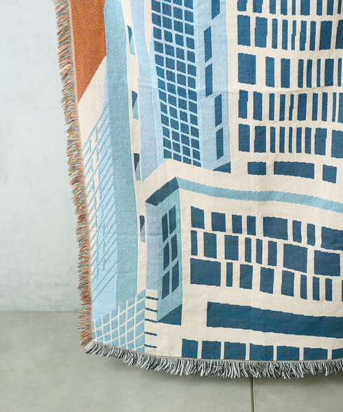 BIRTHDAY BAR（バースデイバー）の「【インフルエンサーtakahashi企画】Bldg. throwket　ビルディングスローケット（ブランケット・レディース・ブルー系その他・0）」の7枚目の写真