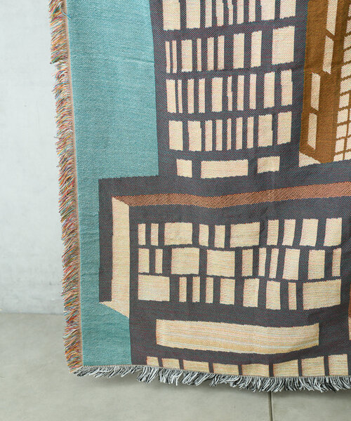 BIRTHDAY BAR（バースデイバー）の「【インフルエンサーtakahashi企画】Bldg. throwket　ビルディングスローケット（ブランケット・レディース・ブルー系その他・0）」の2枚目の写真