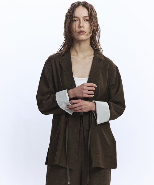 PUBLIC TOKYO ウールジョーゼットリラックスジャケット PUBLIC TOKYO（パブリックトウキョウ）の「ウールジョーゼット