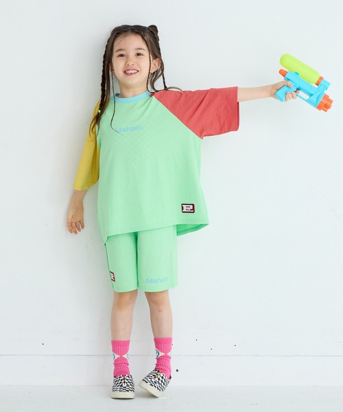 Life Support Products（ライフサポートプロダクツ）の「【水陸両用】配色ポケットショーツ/セットアップ可能（その他パンツ・キッズ・アイボリー/チャコール/レッド/ライトグリーン・90/95/100/110/120/130/140/150/80）」の6枚目の写真