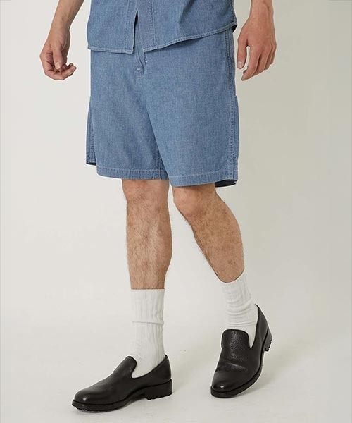BLUE BLUE(ブルーブルー)の「オリジナルシャンブレー フェード ストリングショーツ(その他パンツ・メンズ・ブルー・SMALL/MEDIUM/LARGE/X-LARGE)」の2枚目の写真