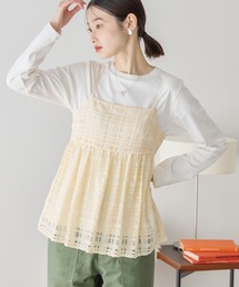 AMERICAN HOLIC | チェックレースオーバーキャミソール(キャミソール)