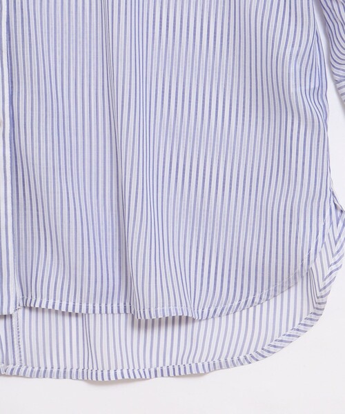 NOLLEY'S LIGHT（ノーリーズライト）の「シアー細ストライプギャザースリーブブラウス（シャツ/ブラウス・レディース・イエロー系その他/ブルー系その他/グリーン系その他・38）」の18枚目の写真