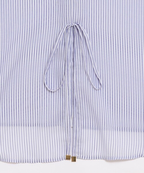 NOLLEY'S LIGHT（ノーリーズライト）の「シアー細ストライプギャザースリーブブラウス（シャツ/ブラウス・レディース・イエロー系その他/ブルー系その他/グリーン系その他・38）」の21枚目の写真