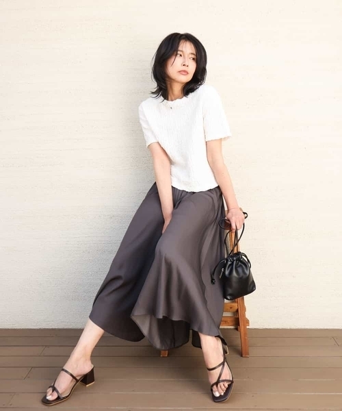 【小さいサイズ】フクレシャーリングカットソー/UVカット/洗える 小さいサイズ】フクレシャーリングカットソー／UVカット