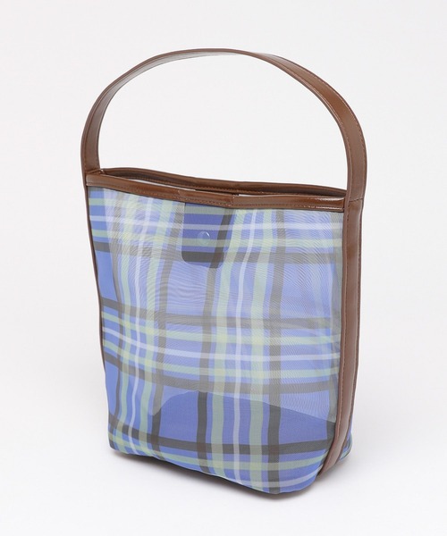 LOWRYS FARM(ローリーズファーム)の「シアーチェックトートBAG 323505(トートバッグ・レディース・ブルー/レッド・FREE)」の3枚目の写真