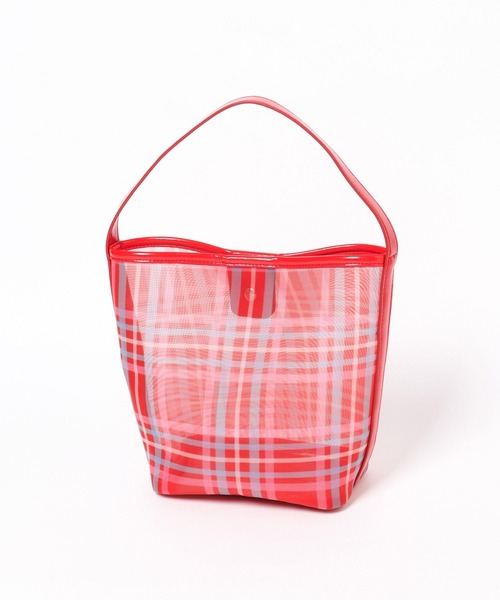LOWRYS FARM(ローリーズファーム)の「シアーチェックトートBAG 323505(トートバッグ・レディース・ブルー/レッド・FREE)」の4枚目の写真