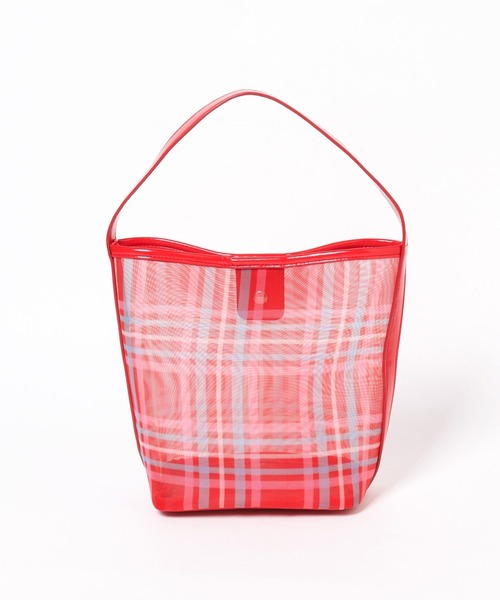 LOWRYS FARM(ローリーズファーム)の「シアーチェックトートBAG 323505(トートバッグ・レディース・ブルー/レッド・FREE)」の6枚目の写真