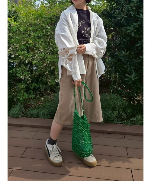 SM2（エスエムツー）の「スラブロゴプリントアソートTシャツ（Tシャツ/カットソー・レディース・ブラック/オレンジ/オフホワイト/グレー・F）」の7枚目の写真