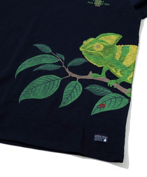 go slow caravan（ゴースローキャラバン）の「ESPACE VERT/エスパスヴェール　カメレオンプリント S/S TEE（Tシャツ/カットソー・メンズ・ホワイト/サックスブルー・X-LARGE/LARGE/MEDIUM）」の6枚目の写真