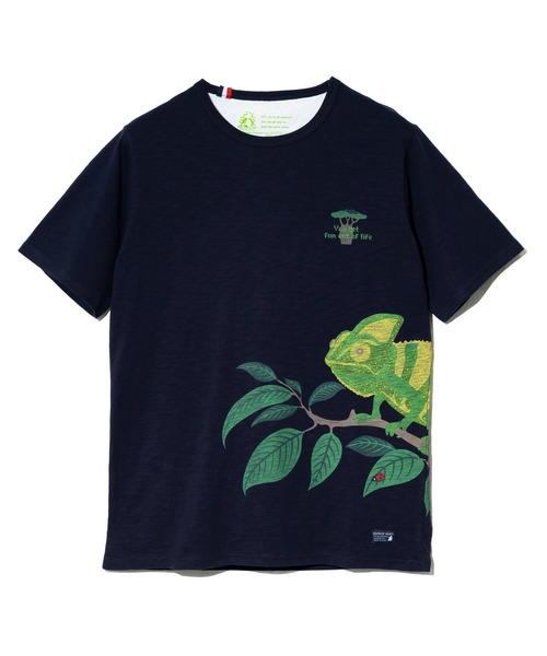 go slow caravan（ゴースローキャラバン）の「ESPACE VERT/エスパスヴェール　カメレオンプリント S/S TEE（Tシャツ/カットソー・メンズ・ホワイト/サックスブルー・X-LARGE/LARGE/MEDIUM）」の9枚目の写真
