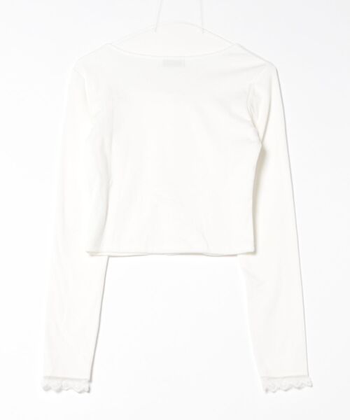 urge:(アージコロン )の「【URGE:】レイヤード リボン カットソー(Tシャツ/カットソー・レディース・ホワイト・X-LARGE/LARGE/MEDIUM/SMALL)」の5枚目の写真