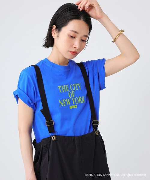 GOOD ROCK SPEED（グッドロックスピード）の「【GOOD ROCK SPEED】NYC Tee（Tシャツ/カットソー・レディース・ブルー/ホワイト・フリー）」の2枚目の写真