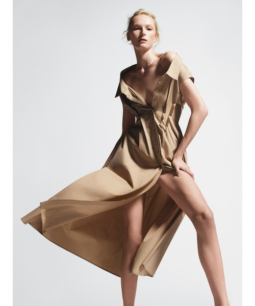 gapポプリンシャツドレス　マキシワンピース セール】Gapstudio ポプリン マキシシャツドレス（ワンピース