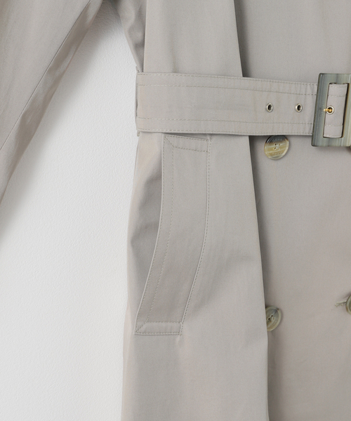 Herno ライトグレー フード付きトレンチコート