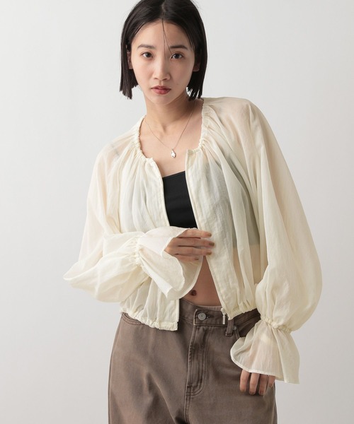 セール】ナイロンZIPギャザーブルゾン 491124（ブルゾン