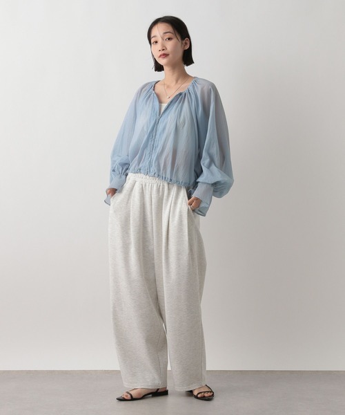 LOWRYS FARM（ローリーズファーム）の「ナイロンＺＩＰギャザーブルゾン　 491124（ブルゾン・レディース・アイボリー/ブラック/ブルー・FREE）」の19枚目の写真