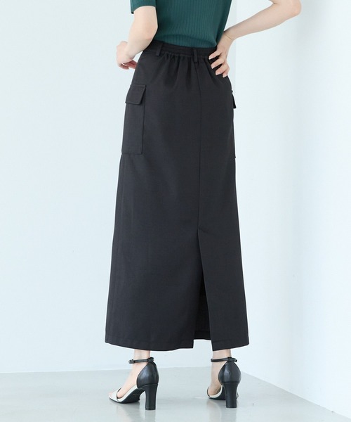 Andemiu（アンデミュウ）の「ポケットIラインスカート492570（スカート・レディース・アイボリー/ブラック/ベージュ・SMALL/MEDIUM）」の14枚目の写真