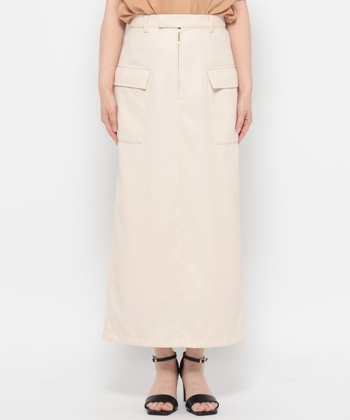 Andemiu（アンデミュウ）の「ポケットIラインスカート492570（スカート・レディース・アイボリー/ブラック/ベージュ・SMALL/MEDIUM）」の17枚目の写真