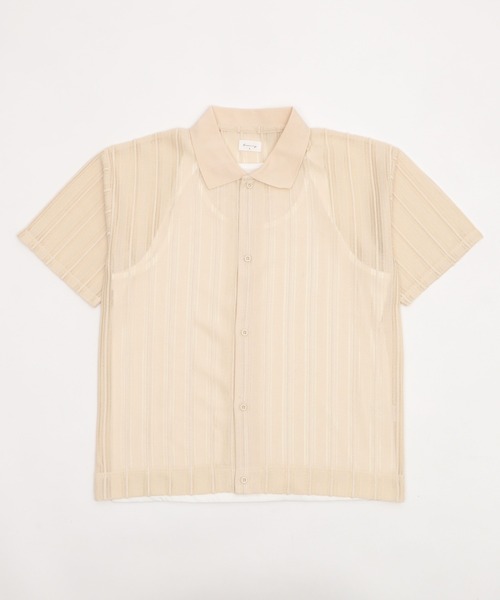 BROWNY（ブラウニー）の「BROWNY/【2点セット】アンサンブルシアーシャツ（アンサンブル・メンズ・ブラック/ダークネイビー/ベージュ・MEDIUM/LARGE）」の16枚目の写真