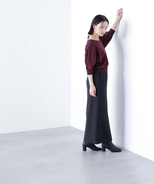 NATURAL BEAUTY BASIC（ナチュラルビューティーベーシック）の「◇フロントスリットナロースカート（スカート・レディース・ブラック/ベージュ/ブラウン・SMALL/MEDIUM/P/S）」の5枚目の写真