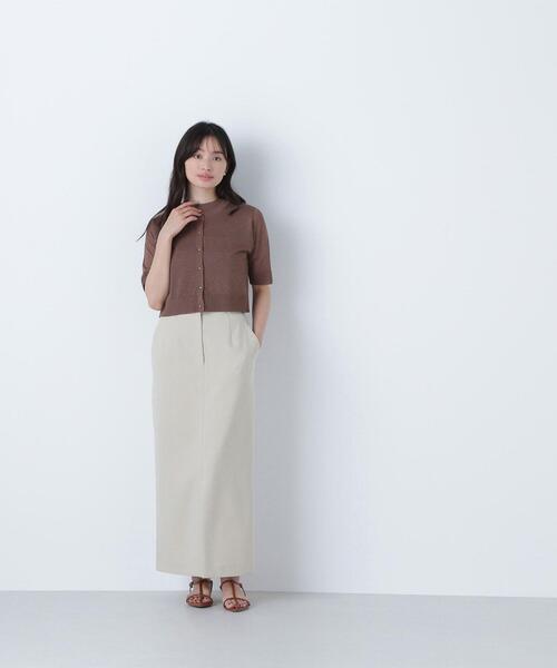 NATURAL BEAUTY BASIC（ナチュラルビューティーベーシック）の「◇フロントスリットナロースカート（スカート・レディース・ブラック/ベージュ/ブラウン・SMALL/MEDIUM/P/S）」の13枚目の写真