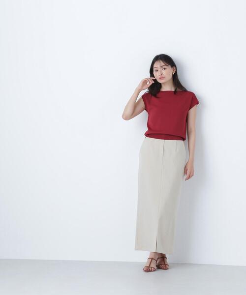 NATURAL BEAUTY BASIC（ナチュラルビューティーベーシック）の「◇フロントスリットナロースカート（スカート・レディース・ブラック/ベージュ/ブラウン・SMALL/MEDIUM/P/S）」の16枚目の写真