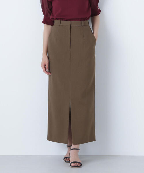 NATURAL BEAUTY BASIC（ナチュラルビューティーベーシック）の「◇フロントスリットナロースカート（スカート・レディース・ブラック/ベージュ/ブラウン・SMALL/MEDIUM/P/S）」の9枚目の写真