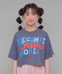 PERSON'S collection（パーソンズコレクション）の「コットン100％　クロップドTシャツ（Tシャツ/カットソー）」