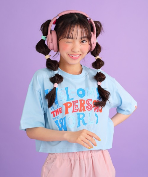 夏に大活躍♪クロップド Tシャツ(コットン) コットン100% クロップドTシャツ(Tシャツ/カットソー