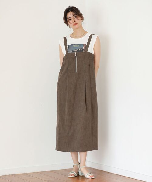 Green Parks（グリーンパークス）の「マルチWAYフロントzipサロペット